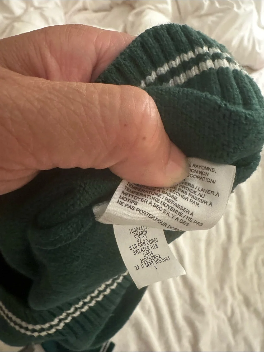 Janie and Jack Dark Green Knit Corgi  Sweater Kids Size 6 - Picture 5 of 5